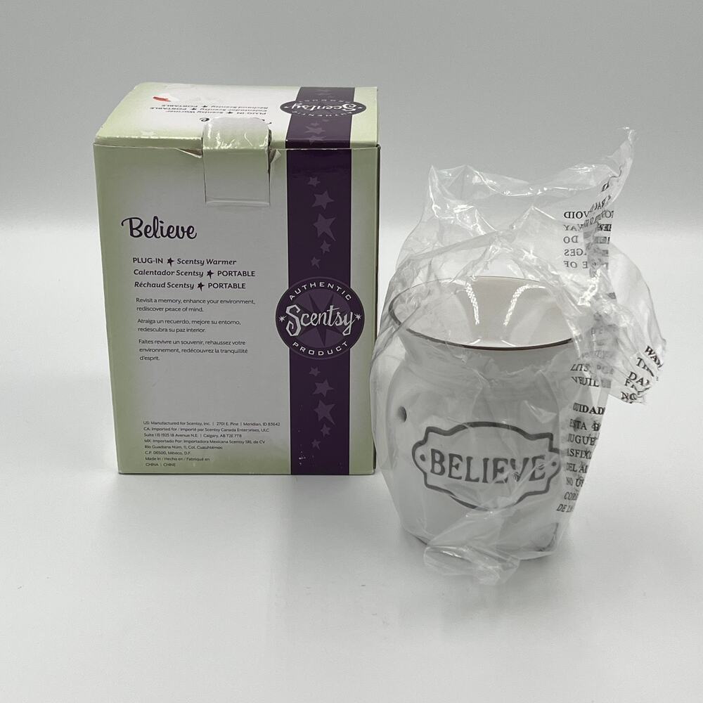 Scentsy Believe Nightlight Mini Plug In Wax Warmer w/Bulb NEW